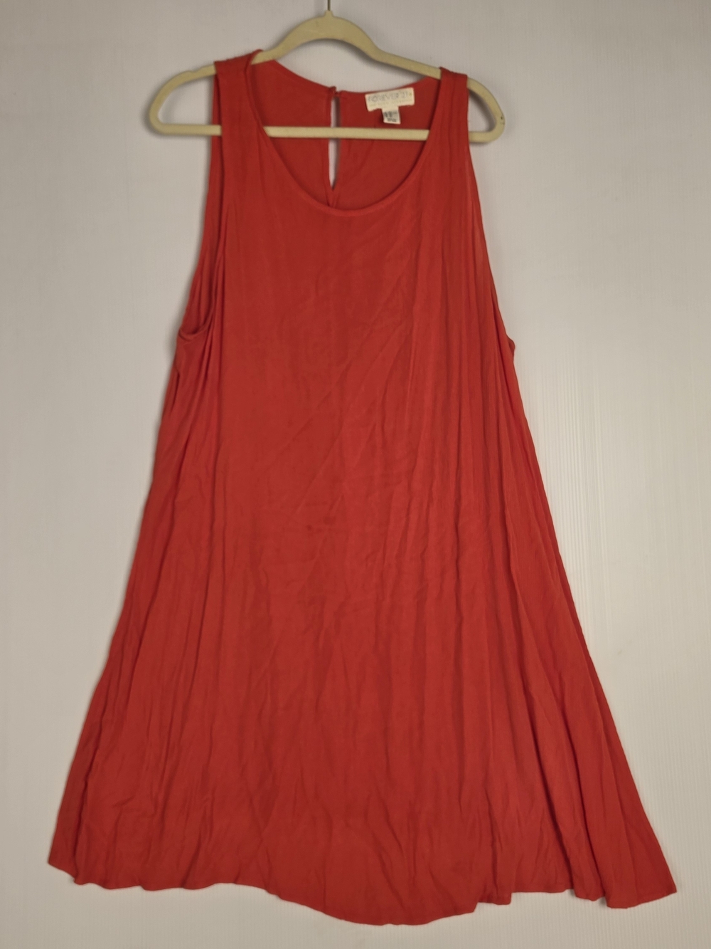 Forever 21 Red Sleeveless Swing Tunic